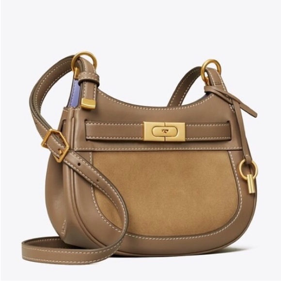 New, lee radziwill suede frame small saddlebag  (clam shell color) - Picture 3 of 17